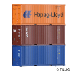 Tillig 07706 - TT - 20‘ Container (3 Stück)